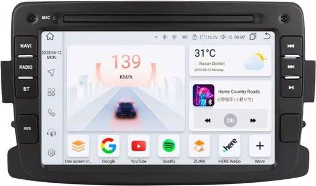 Autoradio mit Bluetooth und CarPlay – für Renault/Dacia (Duster, Sandero, Captur, Xray, Logan 2, Symbol, Dokker) – kompatibel mit Apple und An...