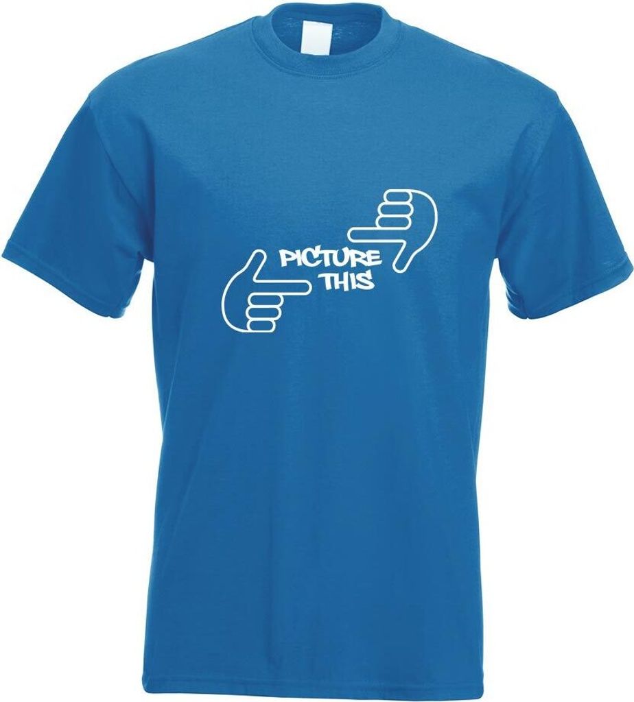 Kiwistar - T-Shirt - royal - Picture This Motiv Bedruckt Funshirt Design Print - mit Motiv Bedruckt - Funshirt Design - Sport - Freizeit - Herren - S