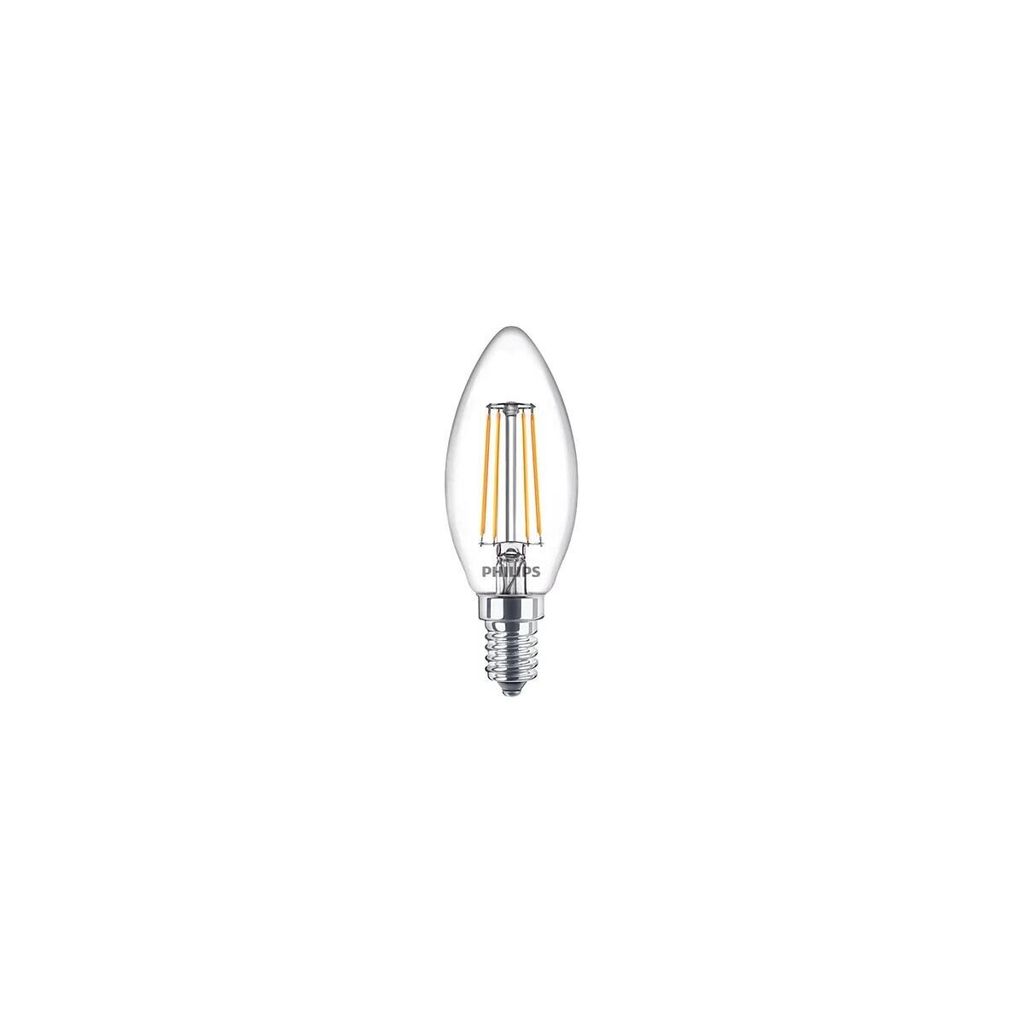 Philips Filament-Kerzenlampe, transparent 40W B35 E14 x2, Produktbild 