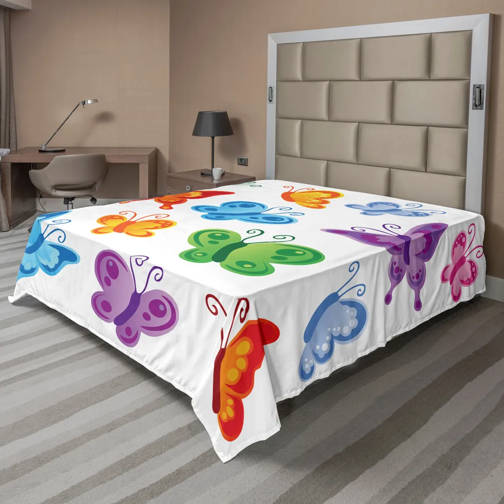 Drap de lit papillon doux et confortable en tissu imprimé haute qualité