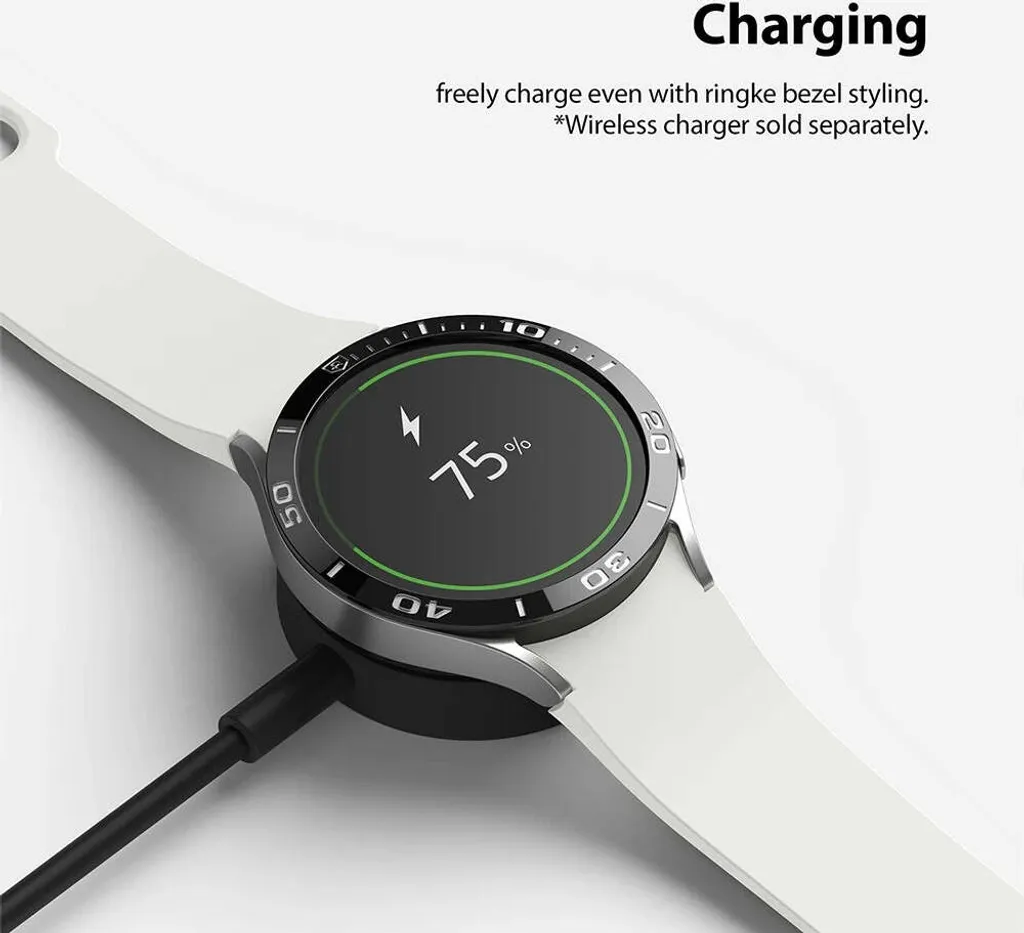 Ringke Styling Custodia Telaio Busta Anello Samsung Galaxy Watch 5 44mm / 4 44mm Argento (Acciaio inossidabile) (GW4-44-04) - 8