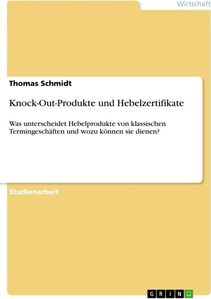 Knock-Out-Produkte und Hebelzertifikate