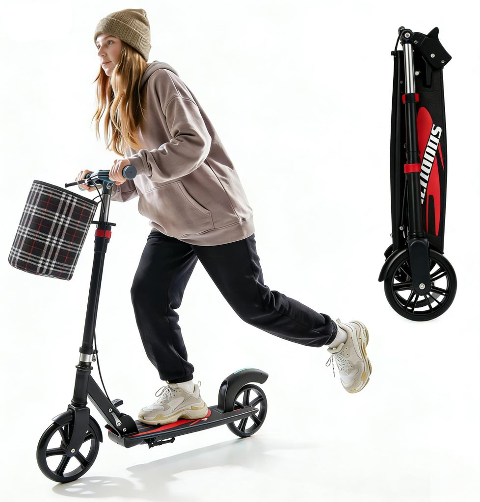 Vouwscooter met Hoogteverstelling en Handrem Productafbeelding 