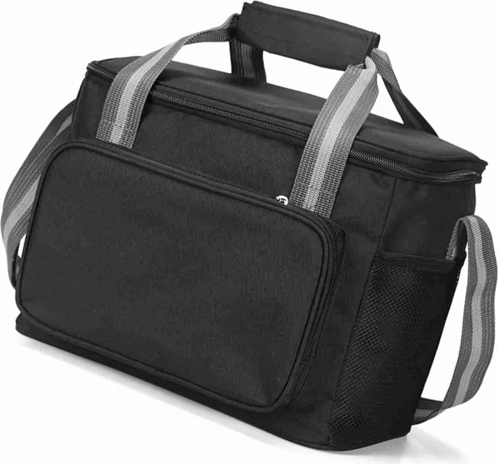 Borsa Termica 15L Pieghevole A Righe, Isotermica Per Pranzo, Picnic E Spiaggia Con Tracolla Regolabile