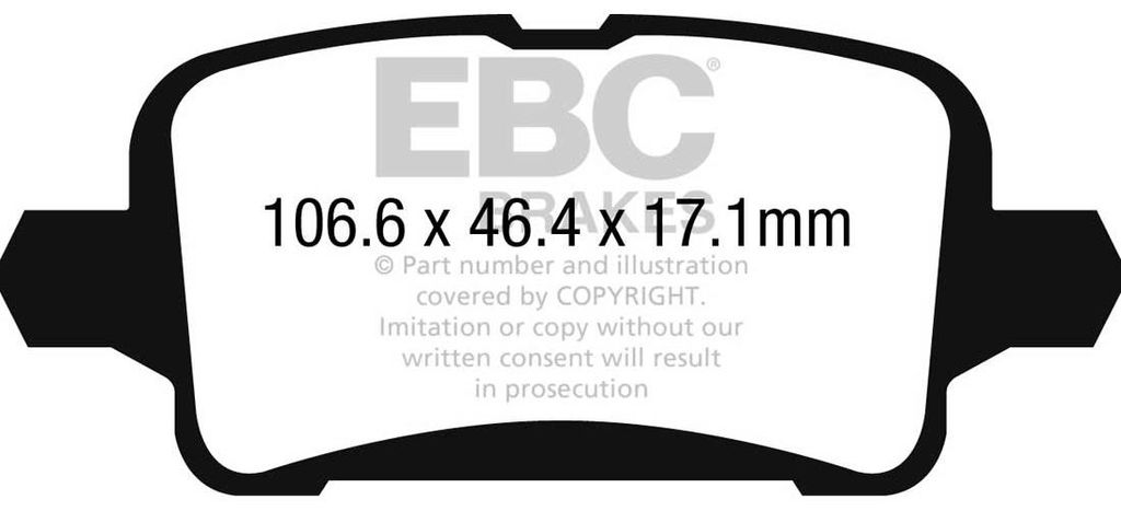 EBC Greenstuff Bremsbeläge hinten EBC120501 für Opel Astra K