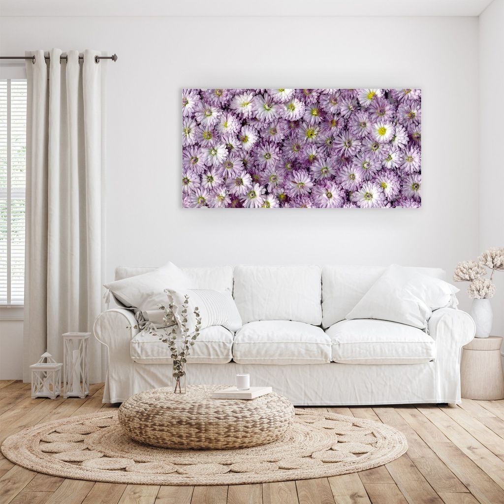 Glasbild Wandbild Magentameer 100x50cm in XXL für Wohnzimmer, Schlafzimmer, Badezimmer, Flur