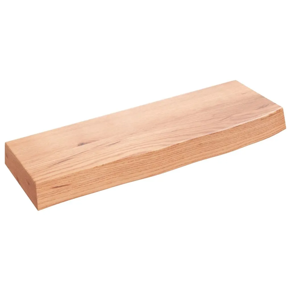 Mensola Rovere Massello 60x20x6 cm - Arredamento Casa Marrone Chiaro