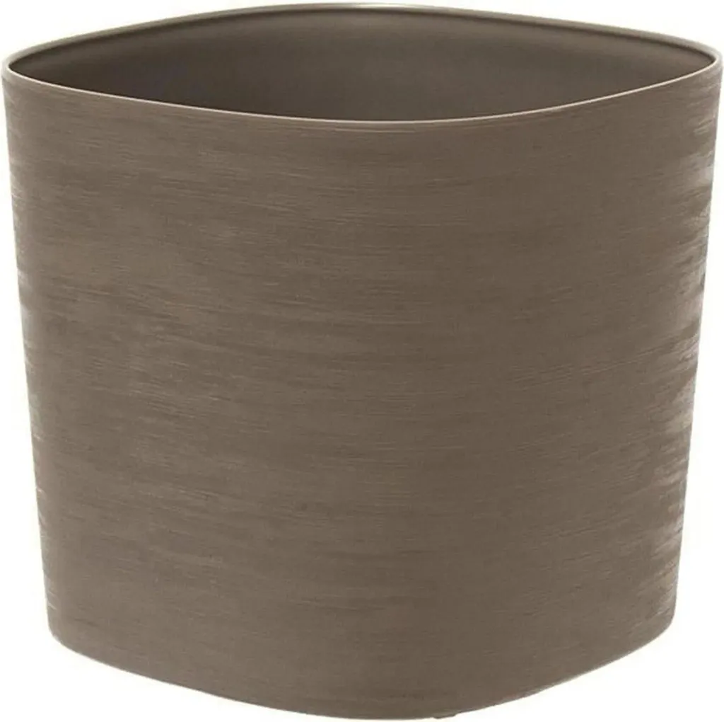 Pot de fleurs auto-arrosant Garden ID Taupe 30x30 cm pour jardin