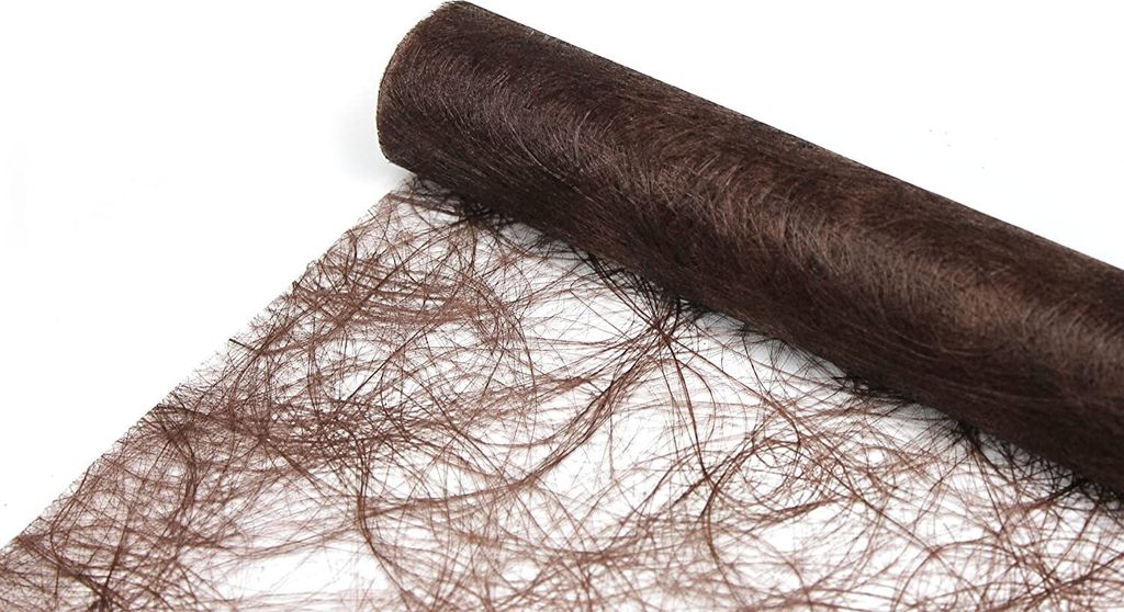 JULANO Sizoweb Original Tischläufer Tischband zur Dekoration (60cm breit, 20m lang, Farbe: dunkelbraun)