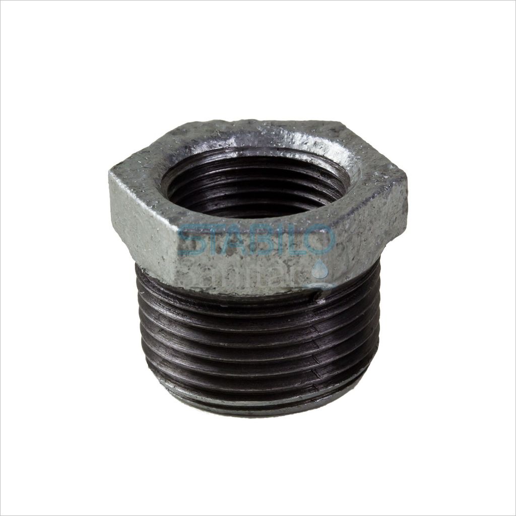 Temperguss Reduzierstück 2" auf 3/4" AG/IG Übergangsstück Reduzierung Redstück