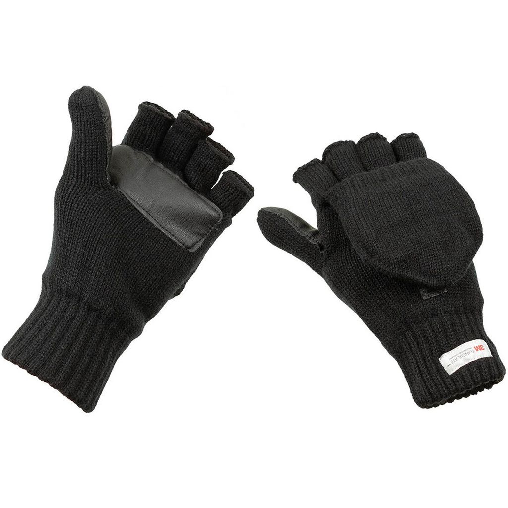 MFH Strick-Faust-Fingerhandschuhe, 3M Thinsulate , schwarz