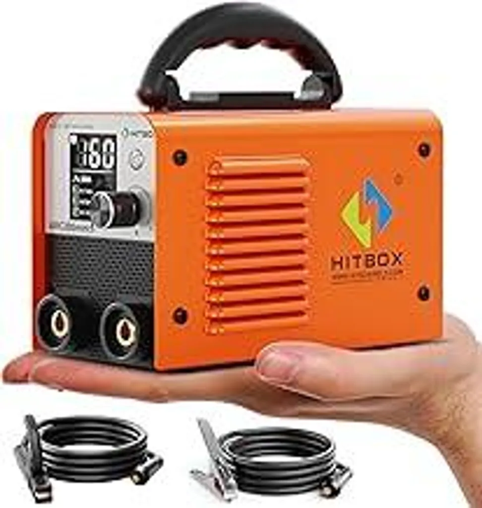 Saldatrice inverter HITBOX 2 in 1 – Lift TIG/MMA ARC – Tecnologia IGBT, Hot Start, Arc Force, Anti-Stick, display a LED – Saldatrice ultra mini per uso domestico e professionale (ARC200mini3)