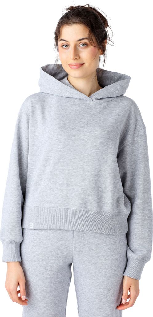 Bellivalini Kapuzenpullover kurz Damen Sportanzug Oberteil Jogging Pullover BLV208 (Melange, S)