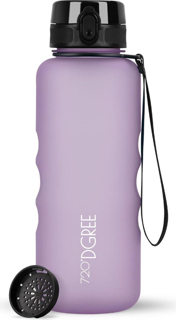 uberBottle softTouch Trinkflasche mit Sieb 1500ml / Lilac/ 720DGREE
