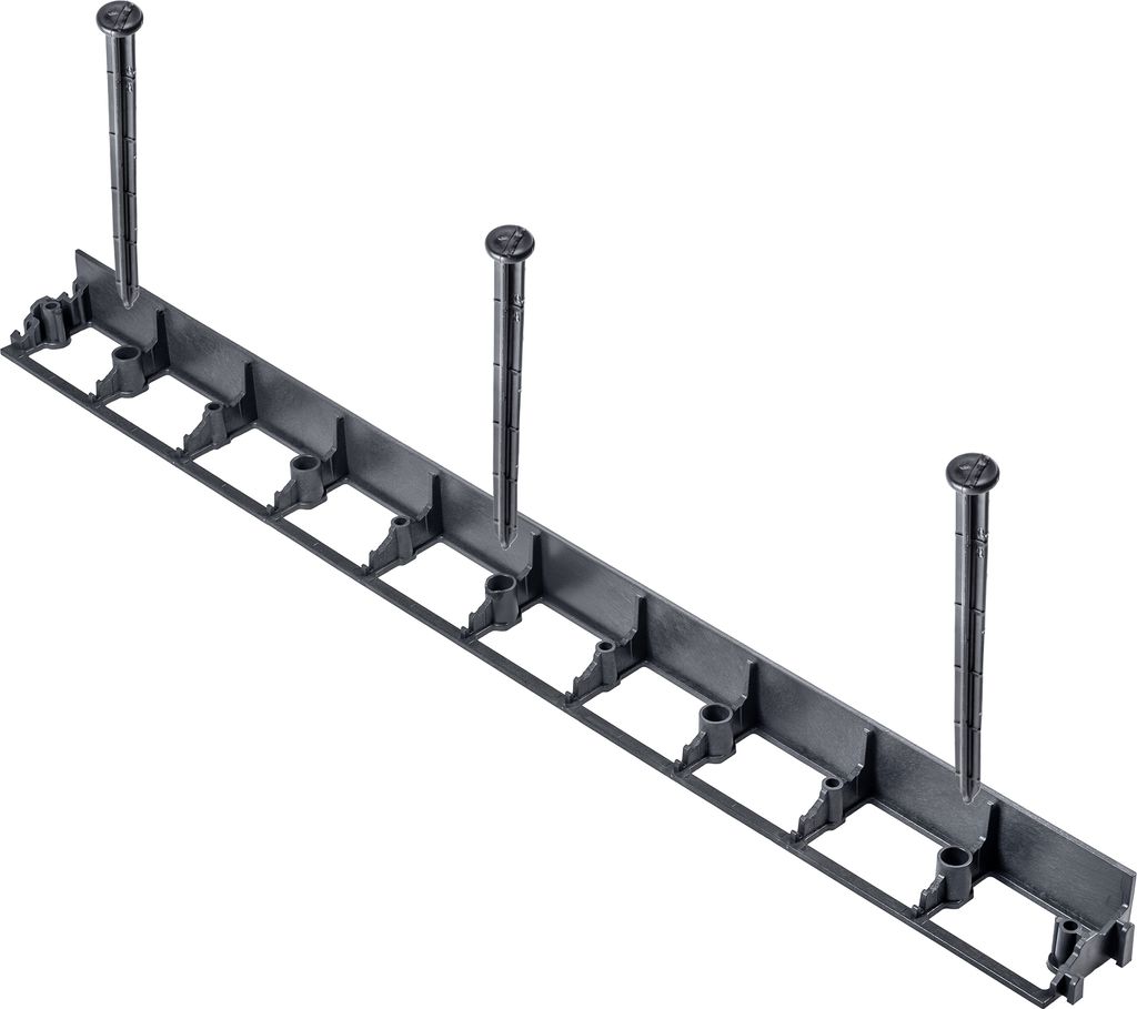 KADAX Rasenkante mit 3 Nägel "Raberg", Beeteinfassung aus Kunststoff mit Click-System, Schwarz, 58 mm, 1 Stück