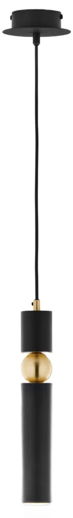 Suspension Design Bicolore Métal Or et Noir 120 cm Modèle ALAS GU10