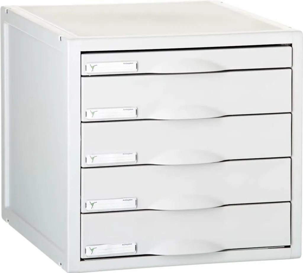 Rangement de Bureau 5 Tiroirs Gris pour Dossiers A4 Archivage 2000