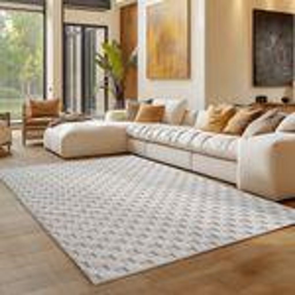 Bouclé Teppich Carpettex für Wohnzimmer Schlafzimmer Büro weich pflegeleicht strapazierfähig modern , Größe : 240 x 340 cm , Farbe : Creme-4