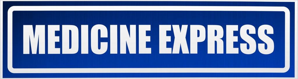 Kiwistar Medicine Express invertiert Magnetschild Schild magnetisch - 60cm Blau - reflektierend - Magnetfolie für Auto PKW Kfz