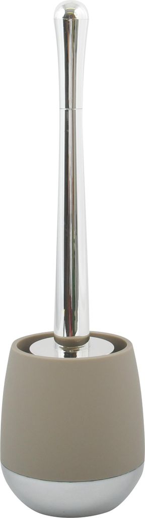 MSV WC Bürste Klobürste Toilettenbürste „Sibiu“ mit hygienischem Behälter und Soft Touch Oberfläche Taupe