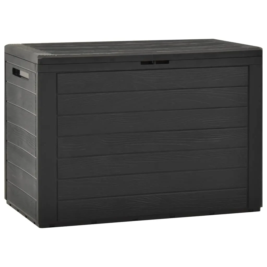Coffre de jardin anthracite 78x44x55 cm The Living Store - Rangement extérieur