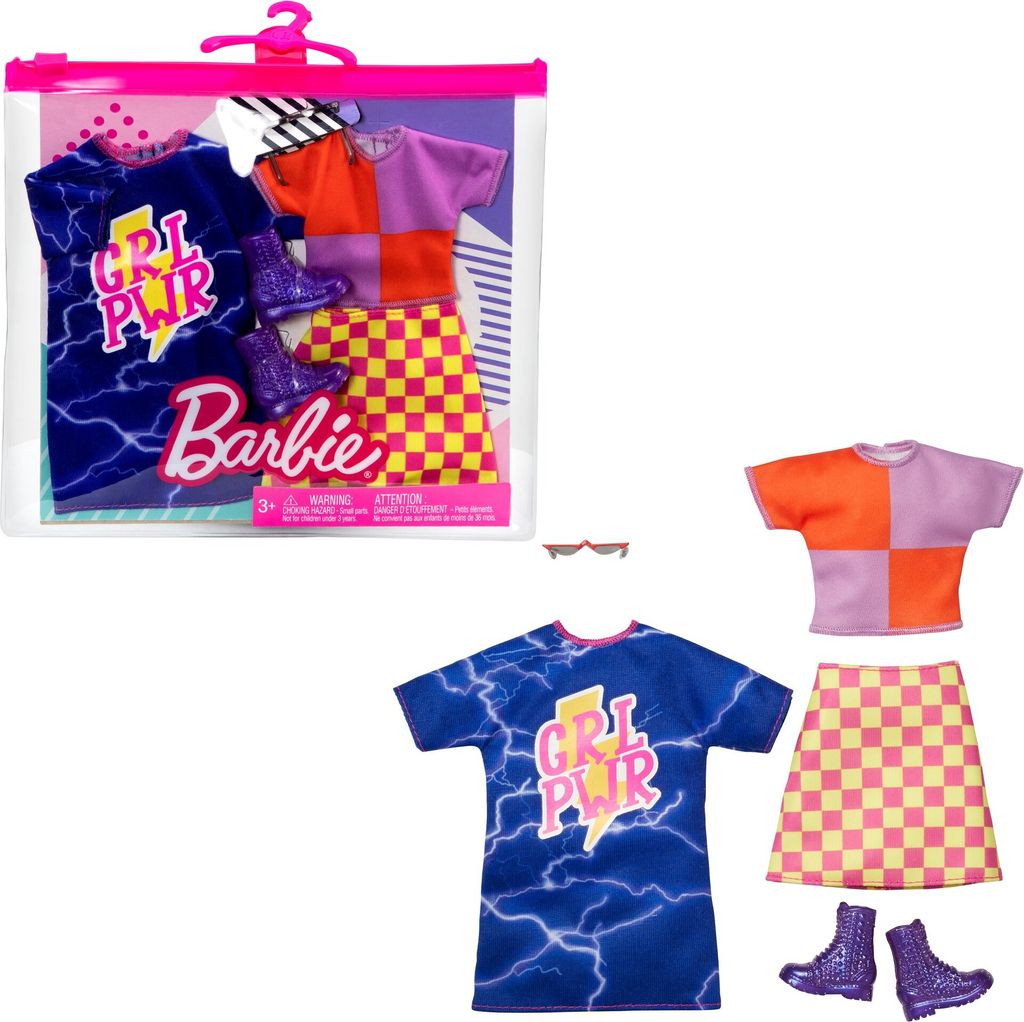 Barbie Vestiti moda e accessori Pack bambole alla moda il set include 2
