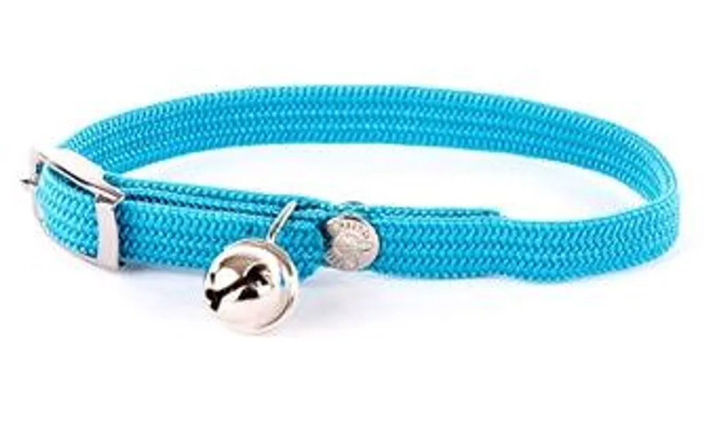 Collier chat anti-étranglement turquoise Martin Collection en nylon
