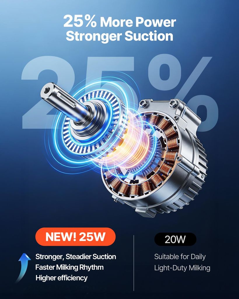 VEVOR Elektrická dojaca stroj na kozy, 3-litrový vedro z Obrázok produktu 
