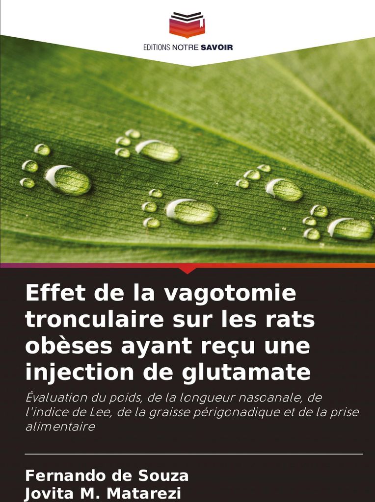 Effet de la vagotomie tronculaire sur les rats obèses ayant reçu une injection de glutamate