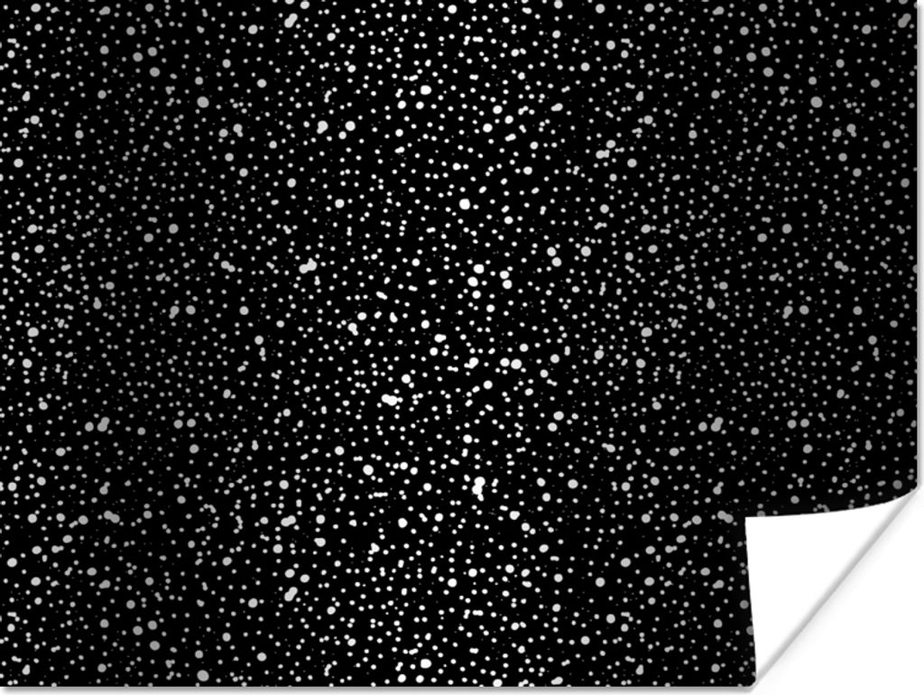 MuchoWow Poster Schwarz - Weiß - Muster - Polka dots 40x30 cm - Plakate für die Wände - Poster Wohnzimmer