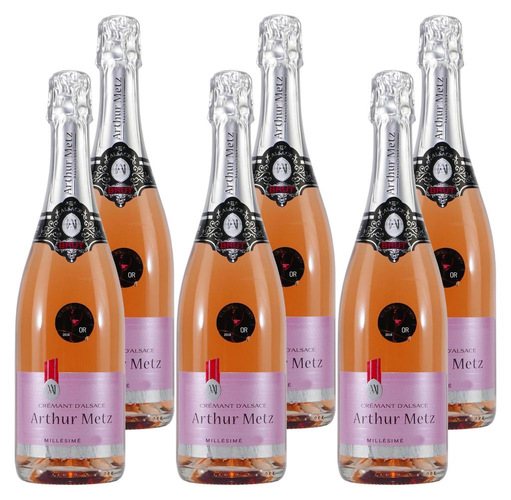 Arthur Metz Crémant d'Alsace Rosé -trocken- (6 x 0,75L) Produktbild 