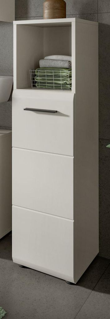 Badezimmer Kommode "Cover" in Kaschmir, hohe Badkommode 30 x 110 cm