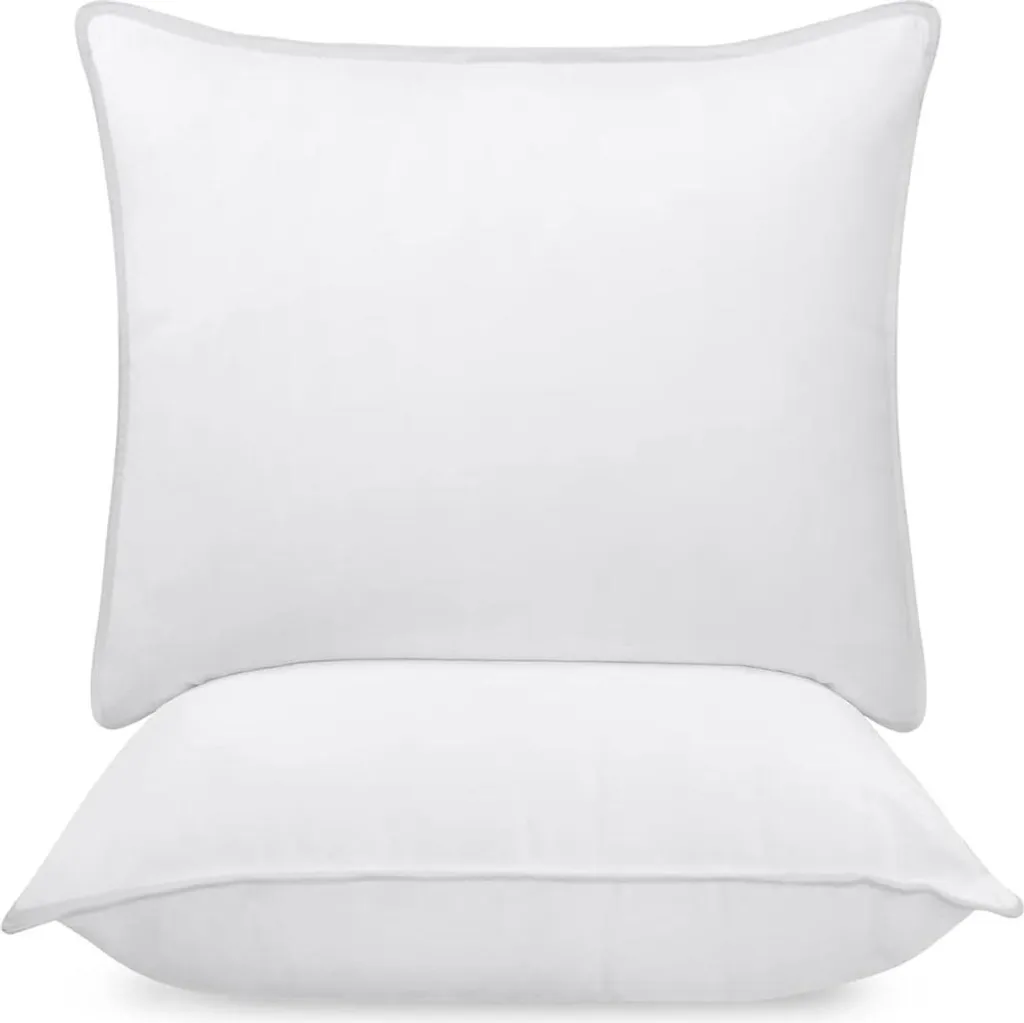 Pack de 4 Oreillers 40x40 Blancs pour Chambre et Salon en Polyester Doux