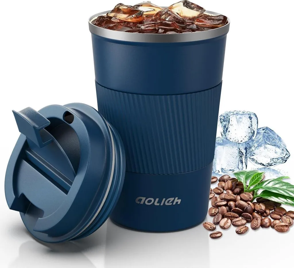 Thermo Mug 380ml Blu Navy: Tazza Sottovuoto Acciaio Inox da Viaggio