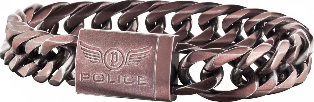 Bracelet pour homme en acier noir Police 25507bsebr02s chic et rock