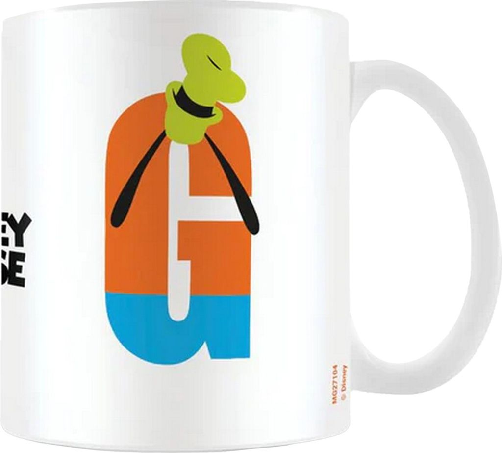 Disney - Kaffeebecher "G Mickey Mouse", Alphabet PM4767 (Einheitsgröße) (Weiß/Orange/Blau)