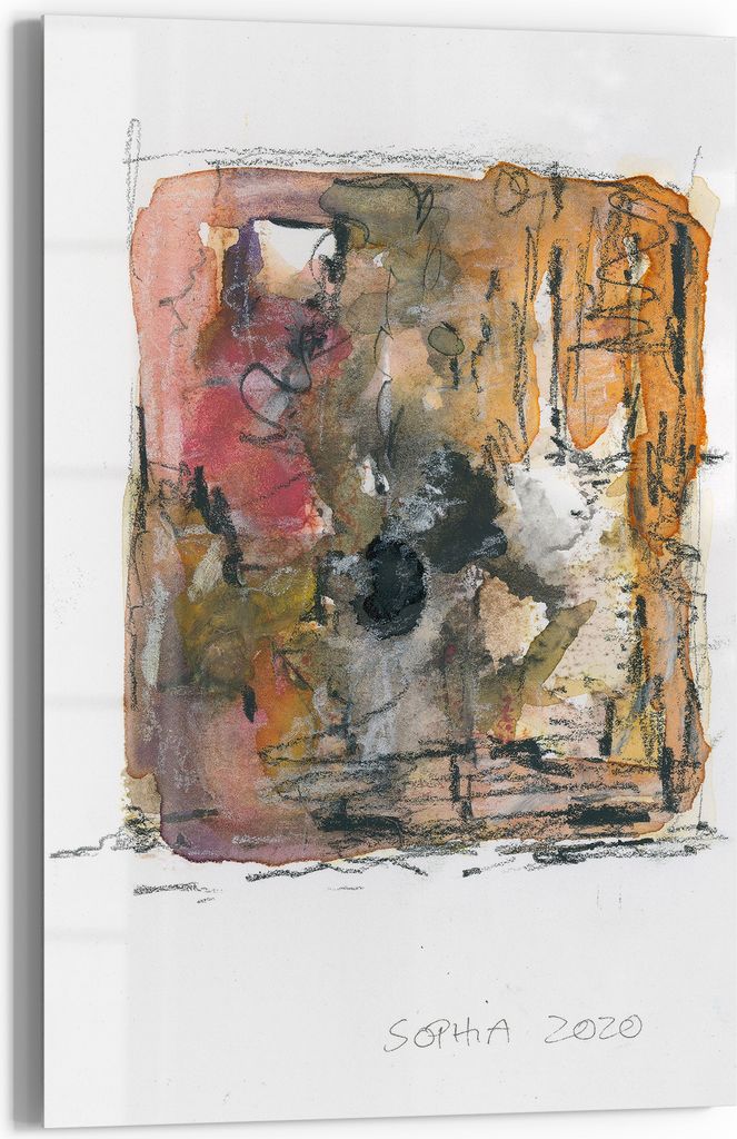 DEQOART Magnettafel Glas 40x60 cm 'Fine Art 'habitas'' beschreibbar Whiteboard Küche