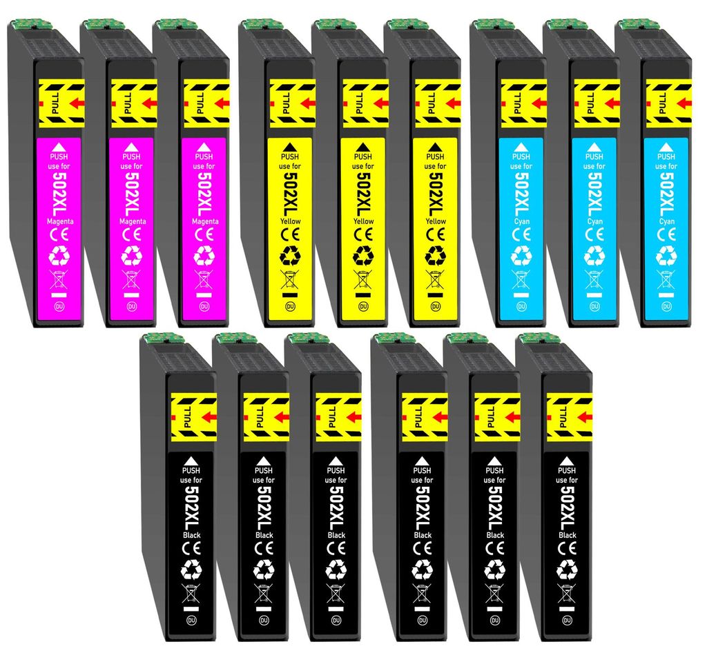 15er Sparpack Druckerpatronen ersetzt Epson 502XL (502) für Produktbild 