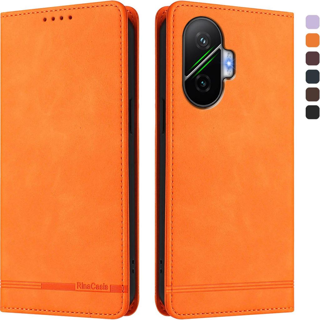 Hülle für Xiaomi Poco F7, Retro Kunstleder Ständer Produktbild 