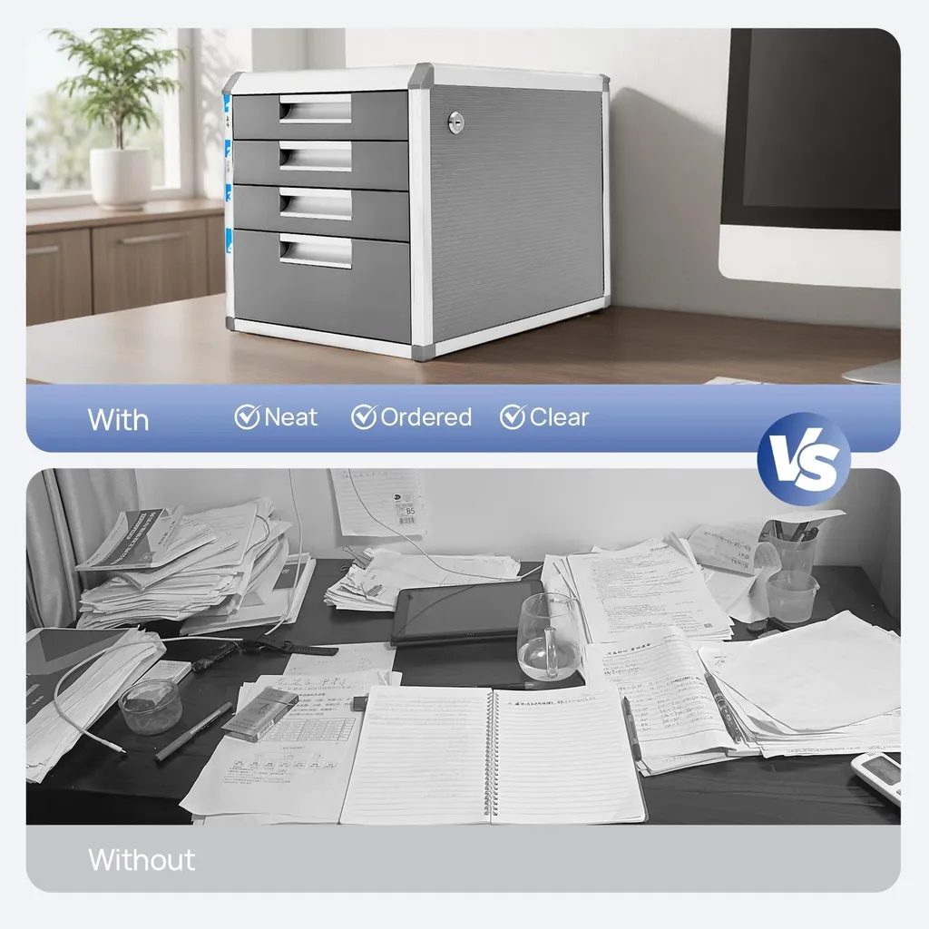 Caisson de bureau sécurisé pour protéger vos documents confidentiels A4