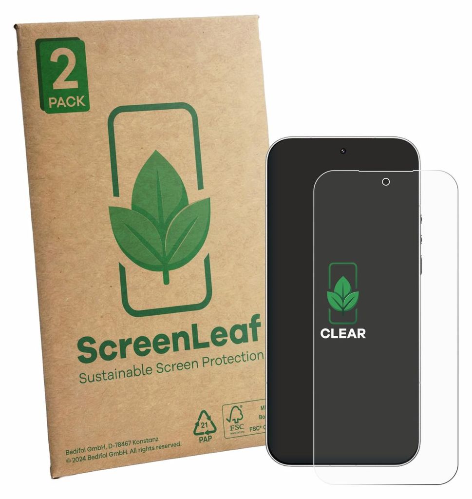 2x ScreenLeaf Schutzfolie für Xiaomi Leica Leitzphone nachhaltiger Displayschutz Display Schutz Folie Klar Transparent