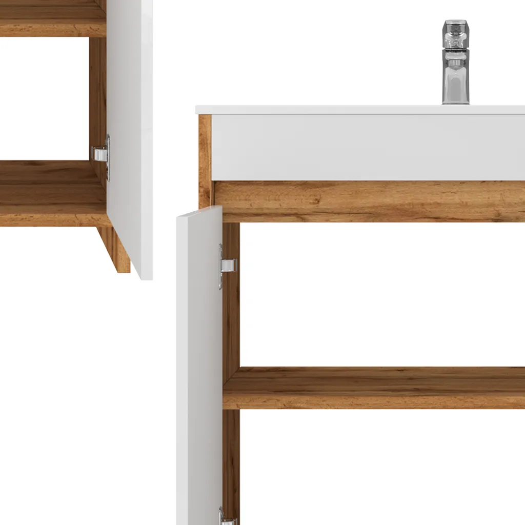 Ensemble 2 pièces Vicco Lemgo en chêne de force doré - Style Moderne