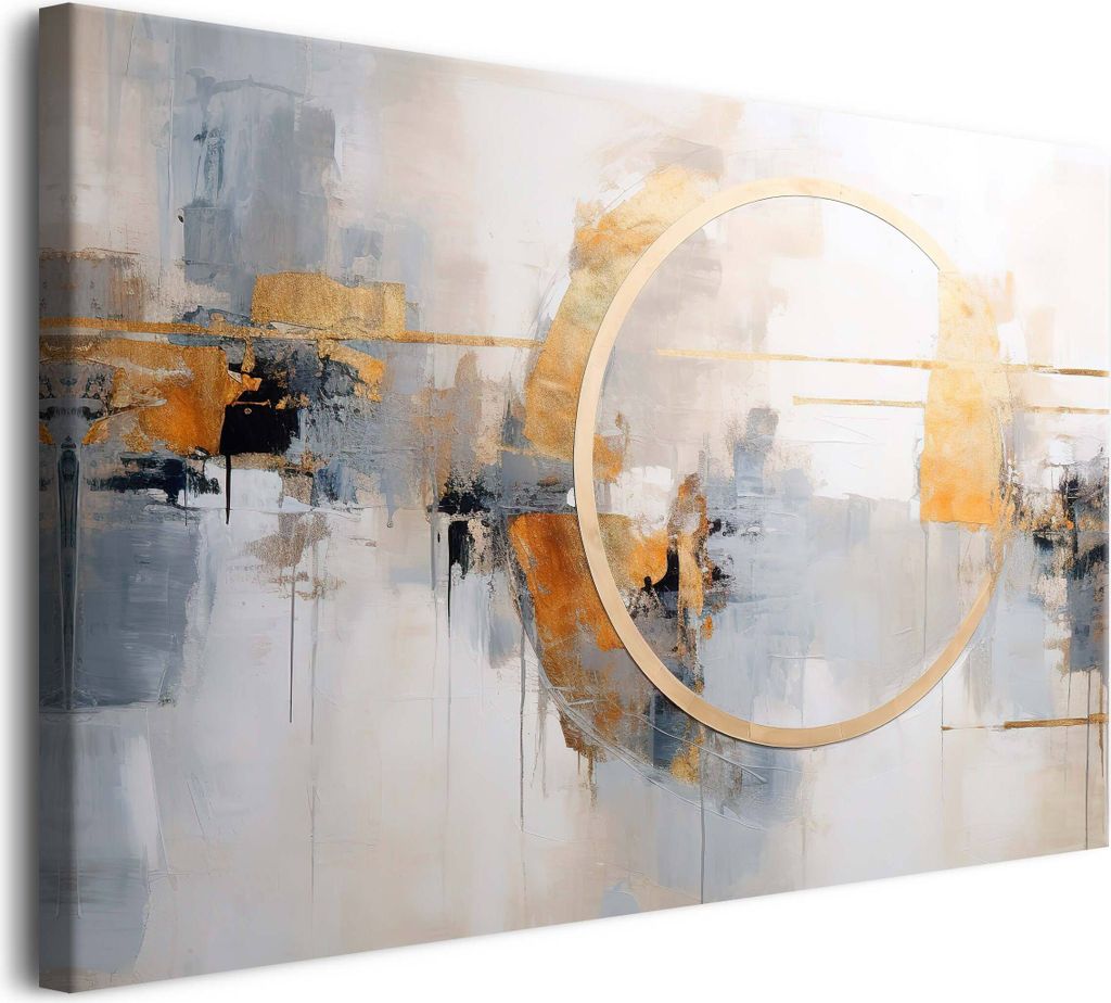 Abstraktes Goldenes Leinwandbild Wanddekoration für das Wohnzimmer 60x90