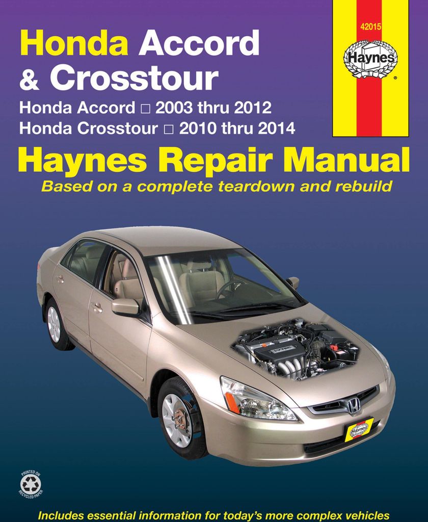 Honda Accord (2003-2012) & Crosstour (2010-2014) Haynes Produktbild 