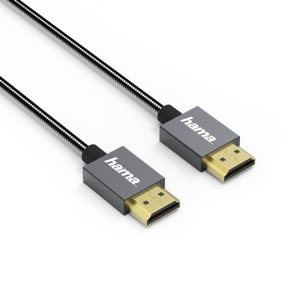 Hama HDMI Kabel Elite 0,75m 4K Ultra HD Metall vergoldet
