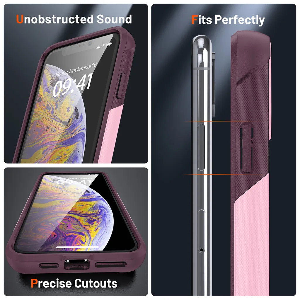 Custodia Protettiva iPhone XS Max Grado Militare 2in1 Rosa - 6