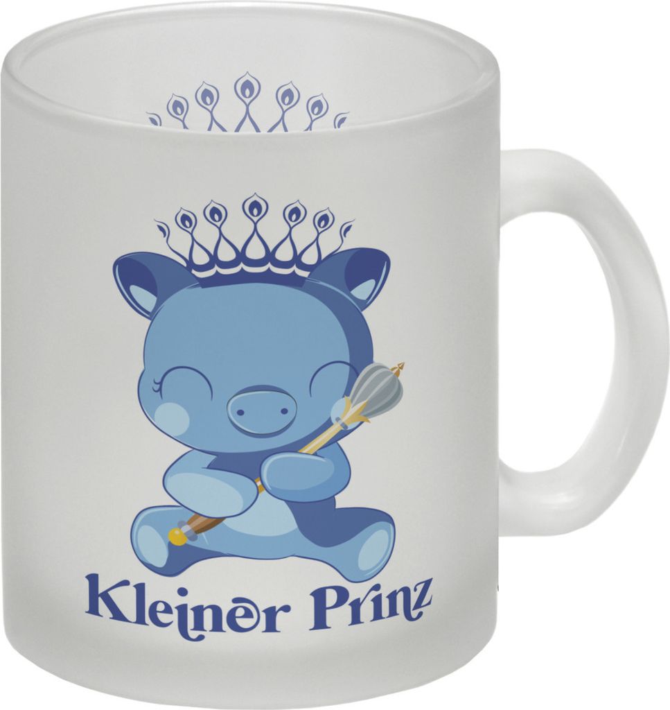 Kleiner Prinz Glas Tasse mit niedlichem Schweinchen