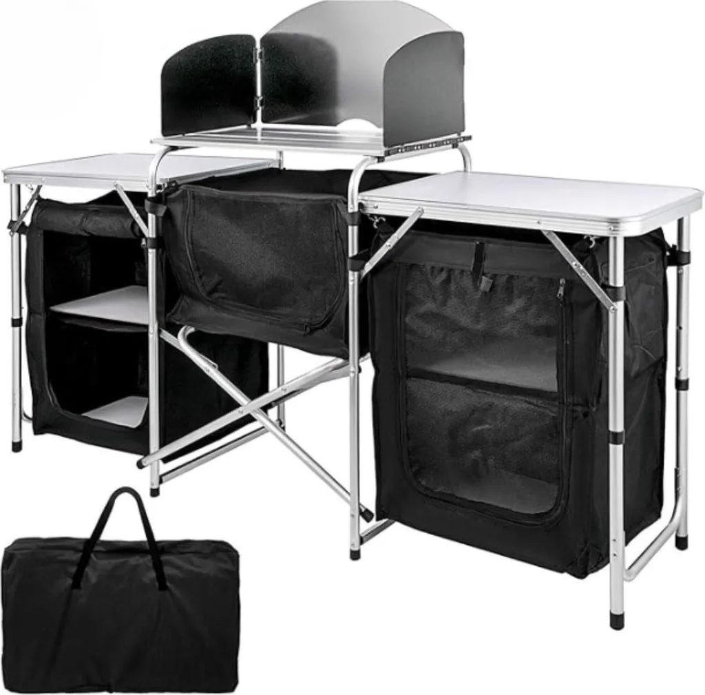 Cuisine de camping stable pliable : finissez-en avec le désordre au grill