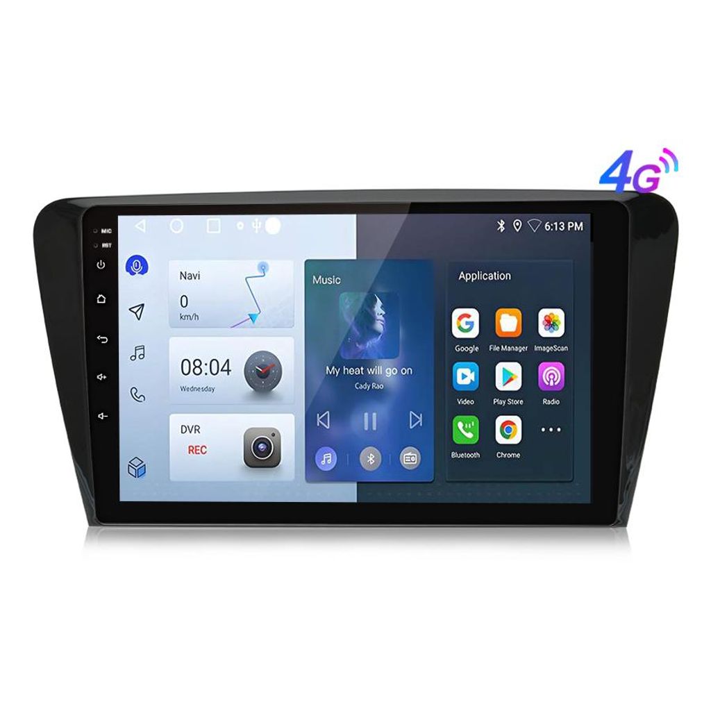 10'' Navigation 8kern Autoradio GPS Android13 DAB+ BT 6+128G carplay für skoda Octavia 2013-2018 WIFI SWC 4GSIM