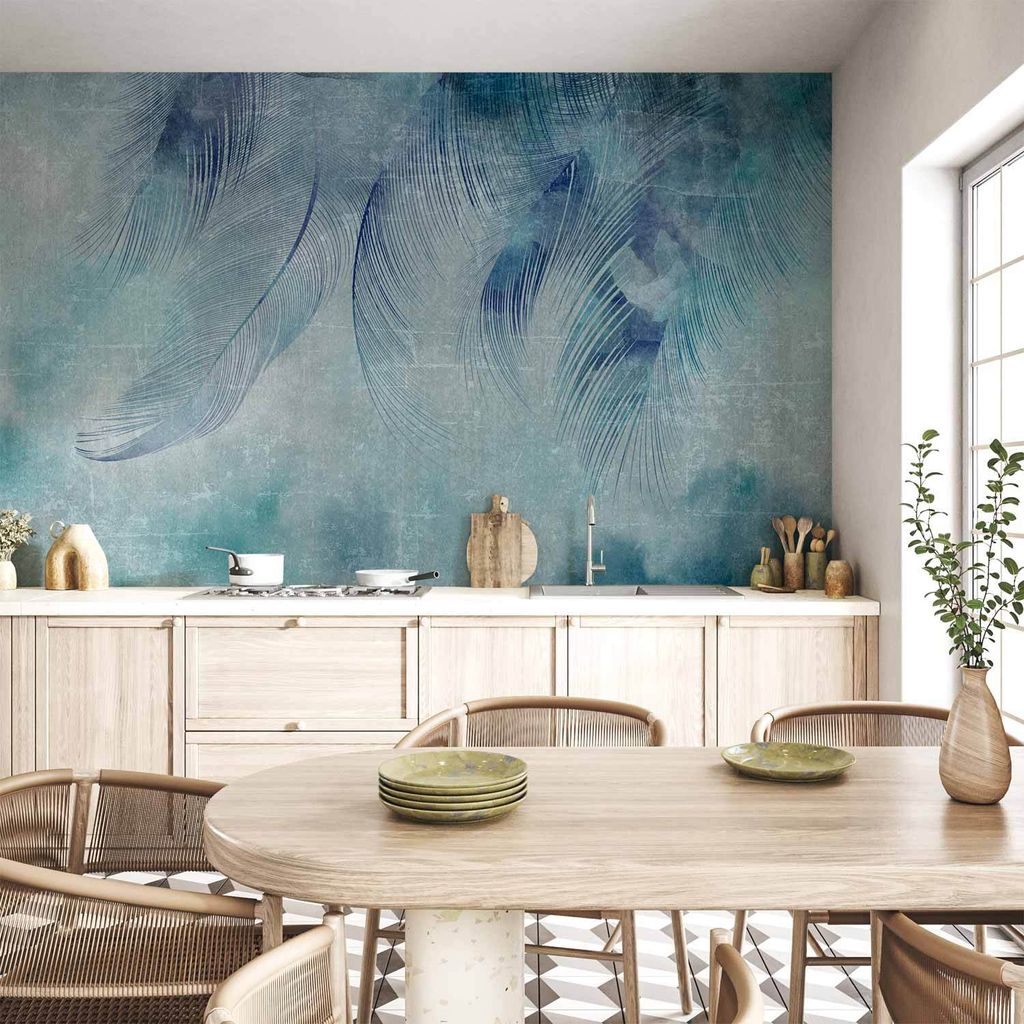 Vlies Fototapete - Blue Cupid 350x256 cm Abstrakt b-A-0875-a-a